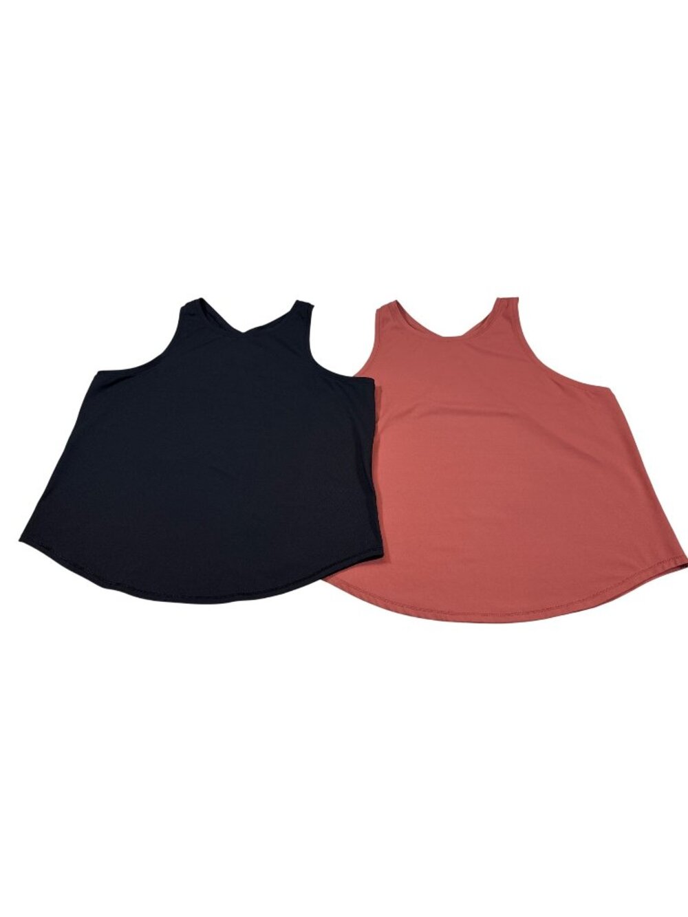 Old Navy Active Powersoft Tank Tops XL Black & Rust lot of two (CC1080)